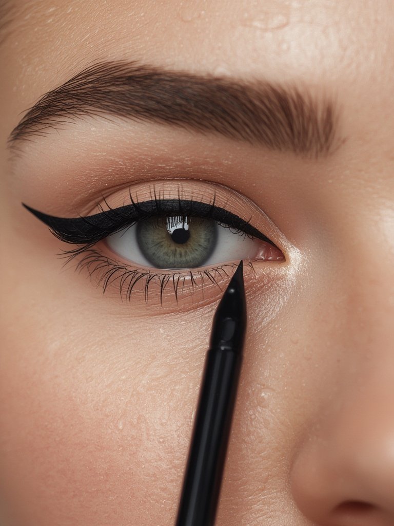 waterproof eyeliner in action